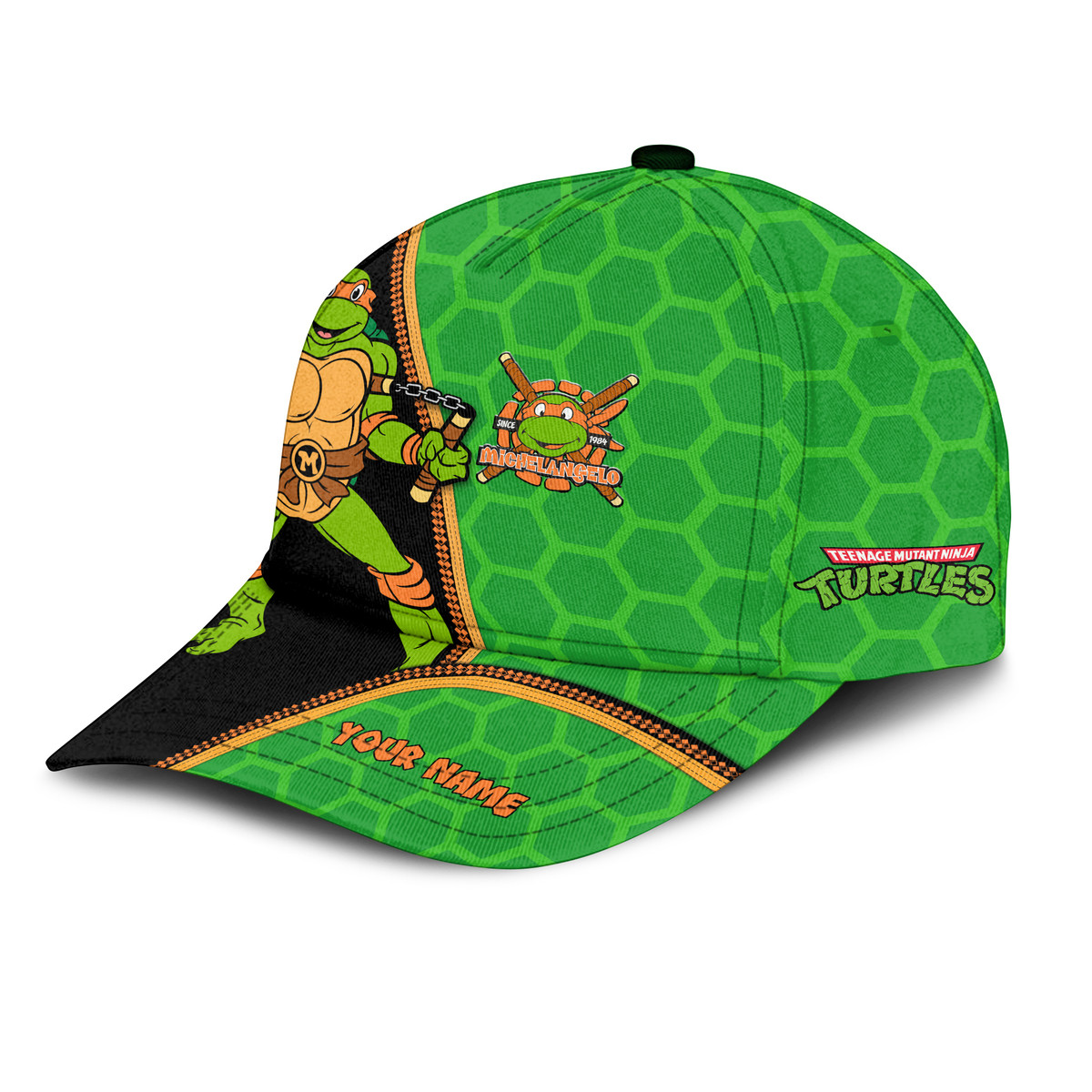 Personalized Name TMNT Michelangelo Classic Cap Trucker Hats Custom Hats Gifts For Men & Women