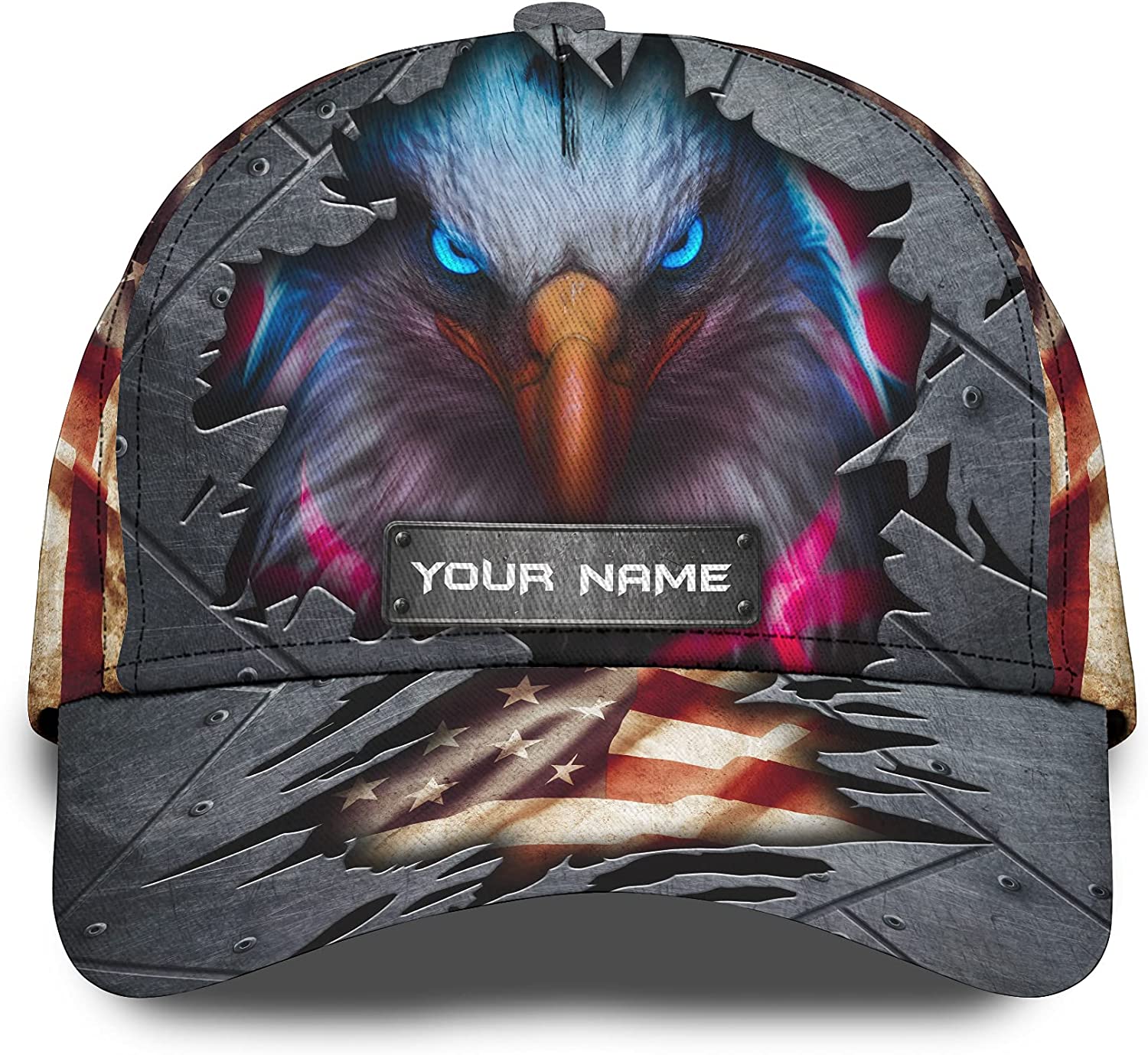 Personalized Name Veteran 3D Cap, Gift For Veteran Day, Father's Day Gift Trucker Hats Custom Hats Gifts For Men & Women