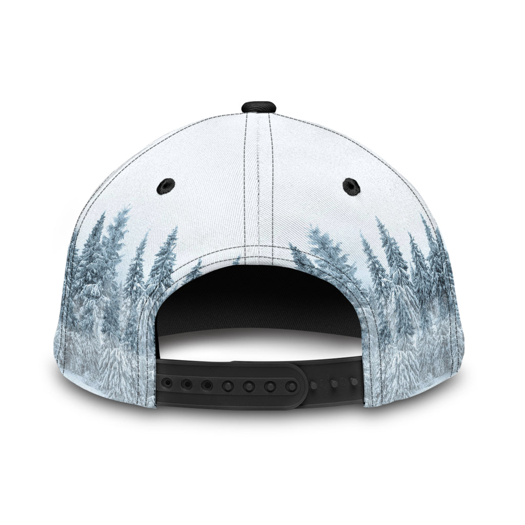 Personalized Name White Deer Hunting Classic Cap Hat - Hunting Cap Hat 3D Full Print Trucker Hats Custom Hats Gifts For Men & Women