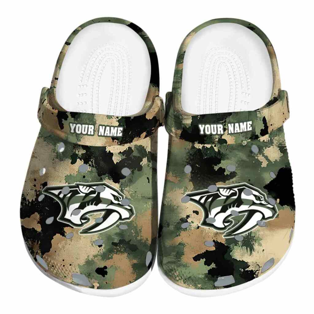 Personalized Nashville Predators Camouflage Craze ClogTVC1801884