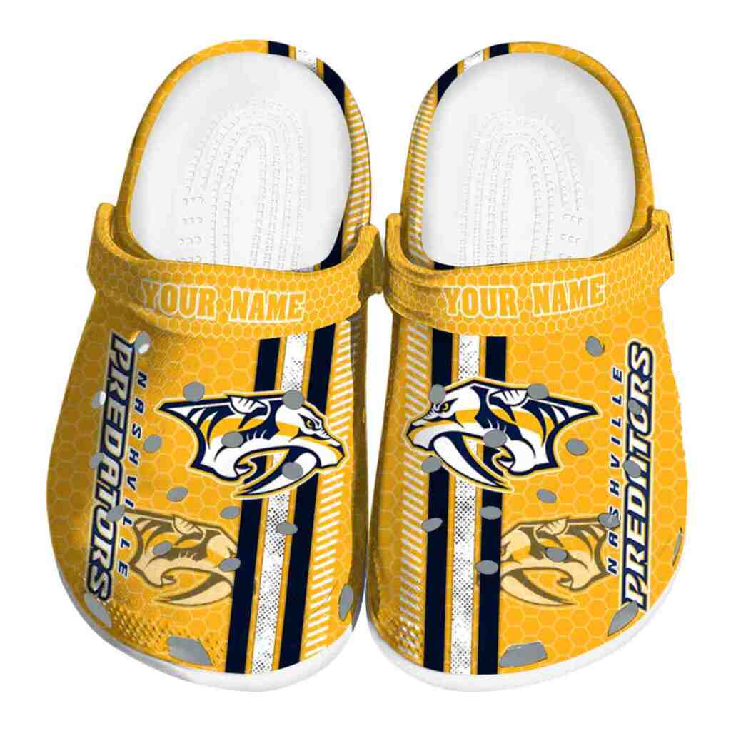 Personalized Nashville Predators Contrasting Stripes ClogTVC1801884