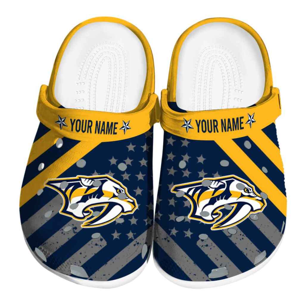 Personalized Nashville Predators Star-Spangled Graphic ClogTVC1801882