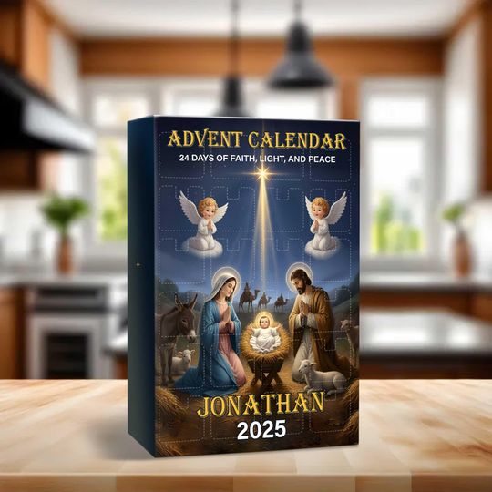 Personalized Nativity Advent Calendar 2025, Custom Manger Scene, 24 Days Of Christmas Countdown - Image 9