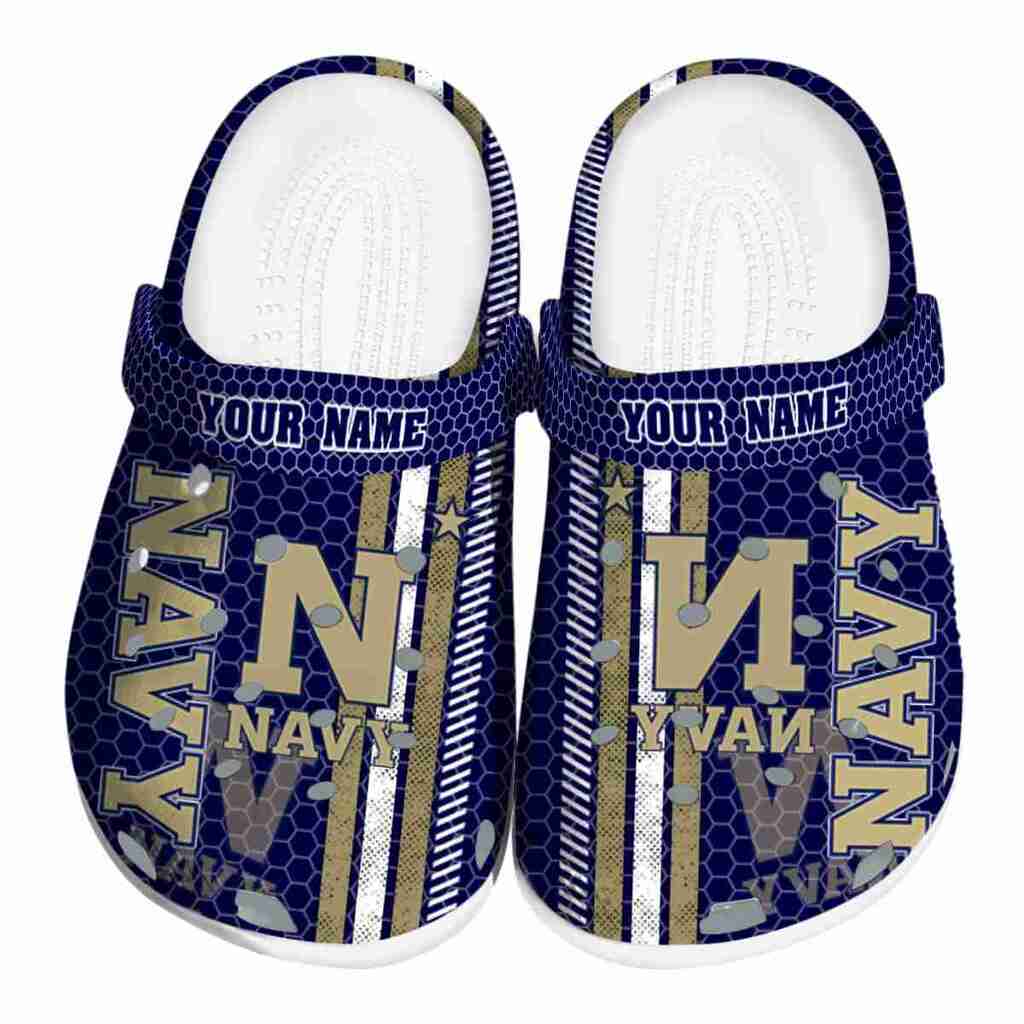 Personalized Navy Midshipmen Contrasting Stripes ClogTVC1801724