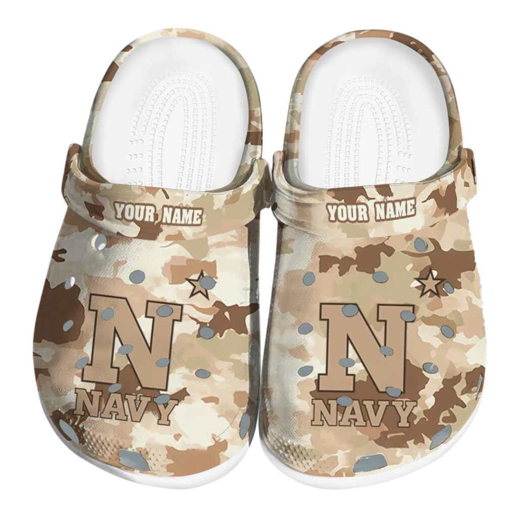 Personalized Navy Midshipmen Desert Camo ClogTVC1801696