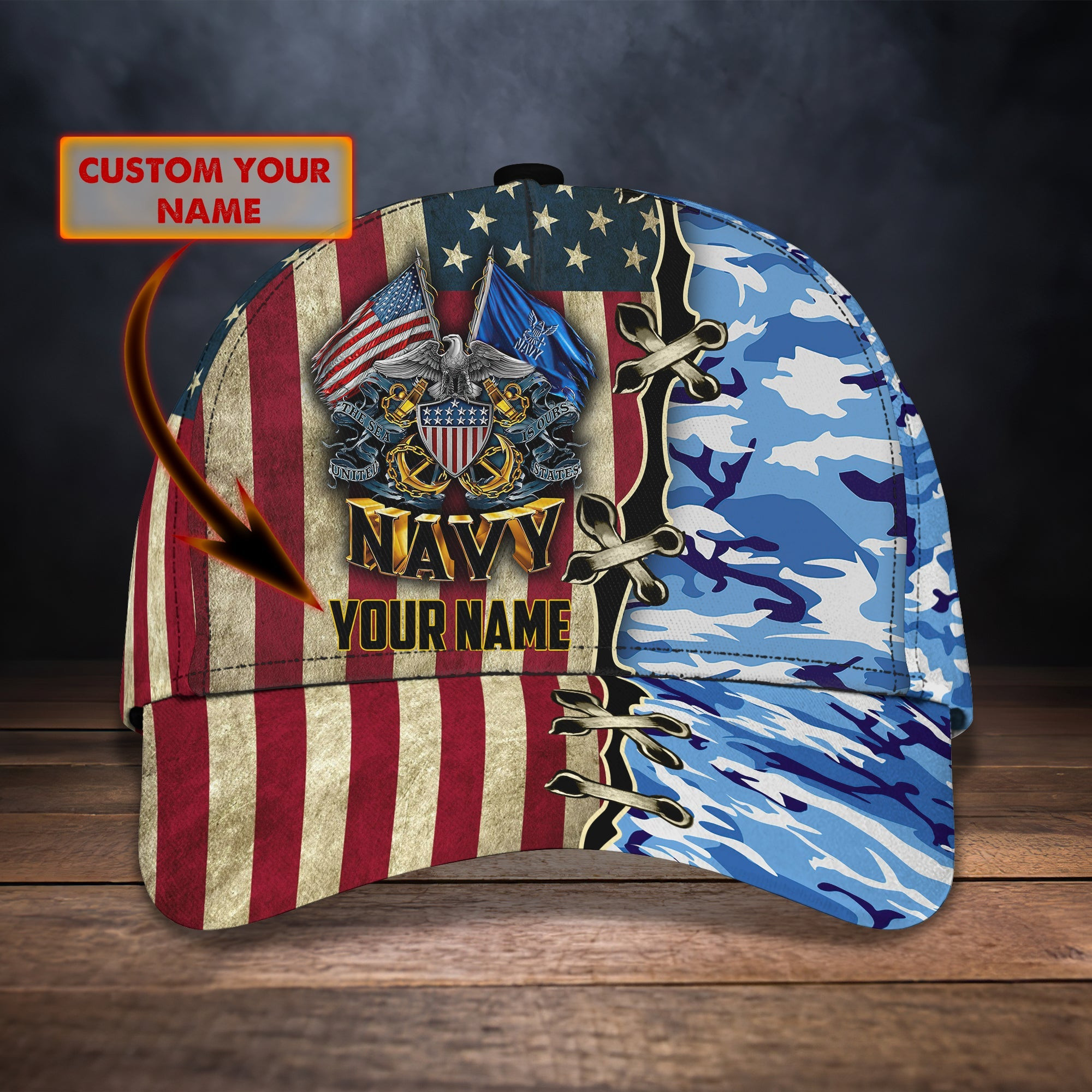Personalized Navy Veteran Cap - Custom Classic Cap For Gift Or Personal Use Trucker Hats Custom Hats Gifts For Men & Women