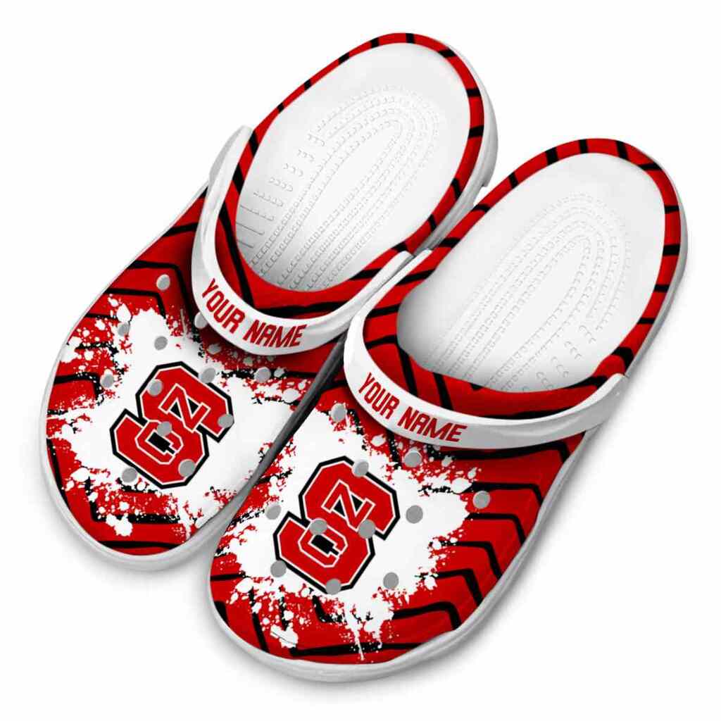 Personalized NC State Wolfpack Zigzag Paint Burst ClogTVC180117 - Image 4