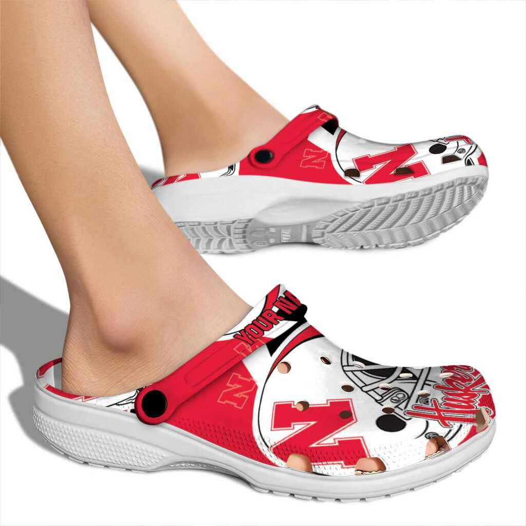 Personalized Nebraska Cornhuskers Football Helmet ClogTVC1801175 - Image 2