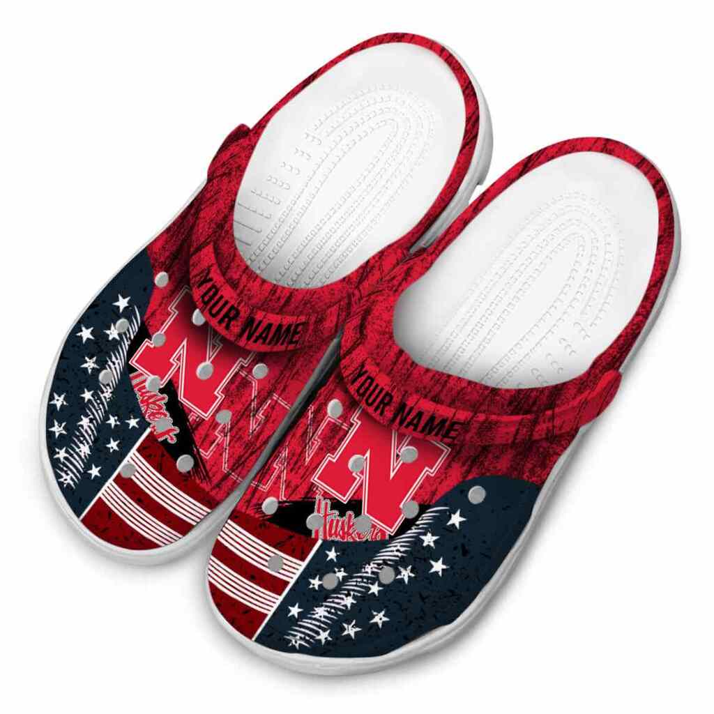 Personalized Nebraska Cornhuskers Star-Spangled Side Pattern ClogTVC1801174 - Image 4