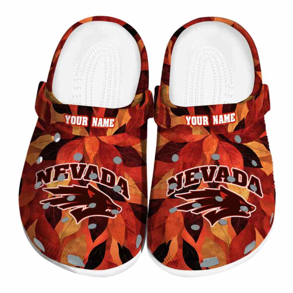 Personalized Nevada Wolf Pack Autumn Leaves ClogTVC1801696