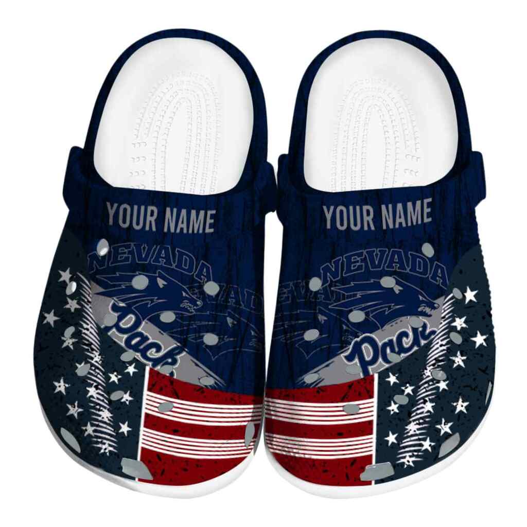 Personalized Nevada Wolf Pack Star-Spangled Side Pattern ClogTVC1801724