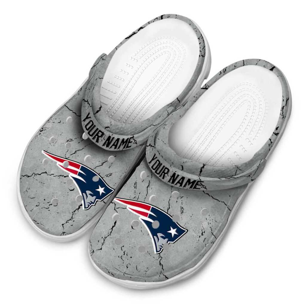 Personalized New England Patriots Cracked Texture ClogTVC1801177 - Image 4