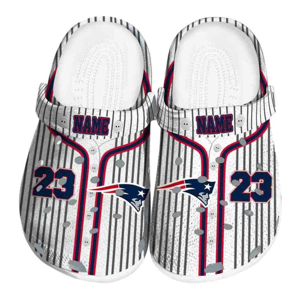 Personalized New England Patriots Pinstripe Pattern ClogTVC1801177