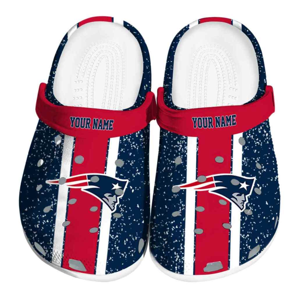 Personalized New England Patriots Vertical Stripes ClogTVC1801177