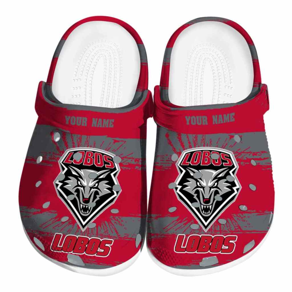 Personalized New Mexico Lobos Paint Splatter Graphics ClogTVC1801724