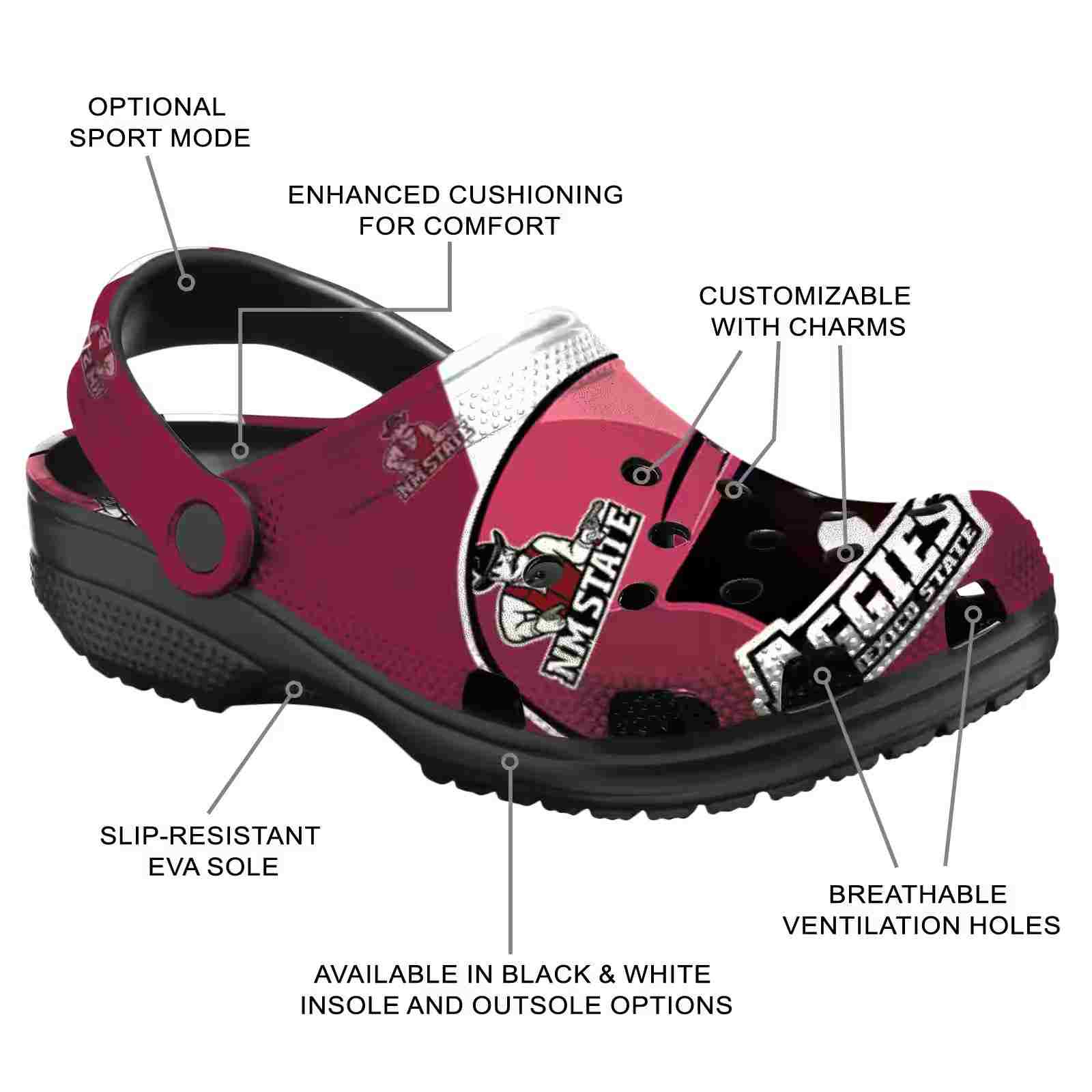 Personalized New Mexico State Aggies Baseball Helmet ClogTVC1801817 - Image 5