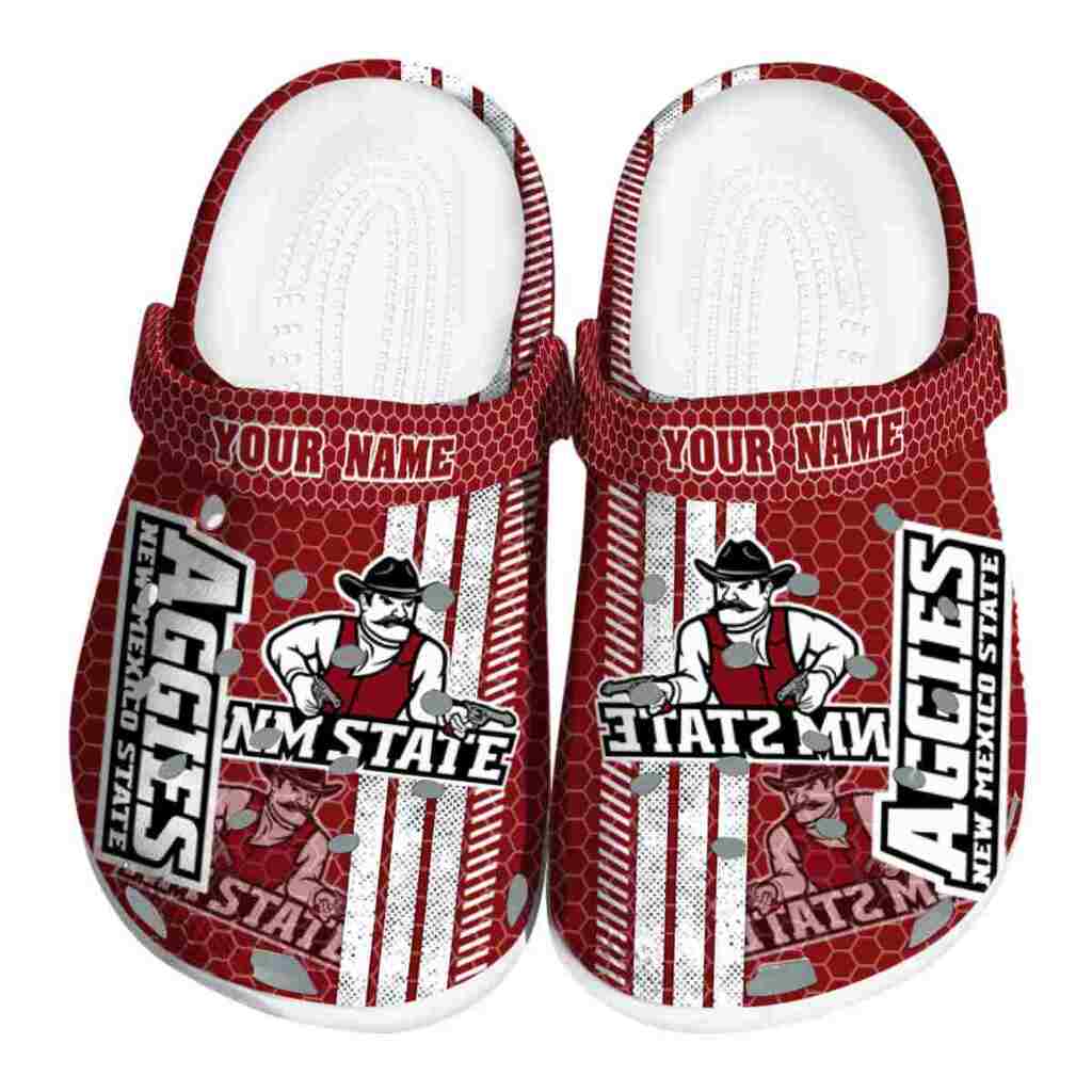 Personalized New Mexico State Aggies Contrasting Stripes ClogTVC1801725