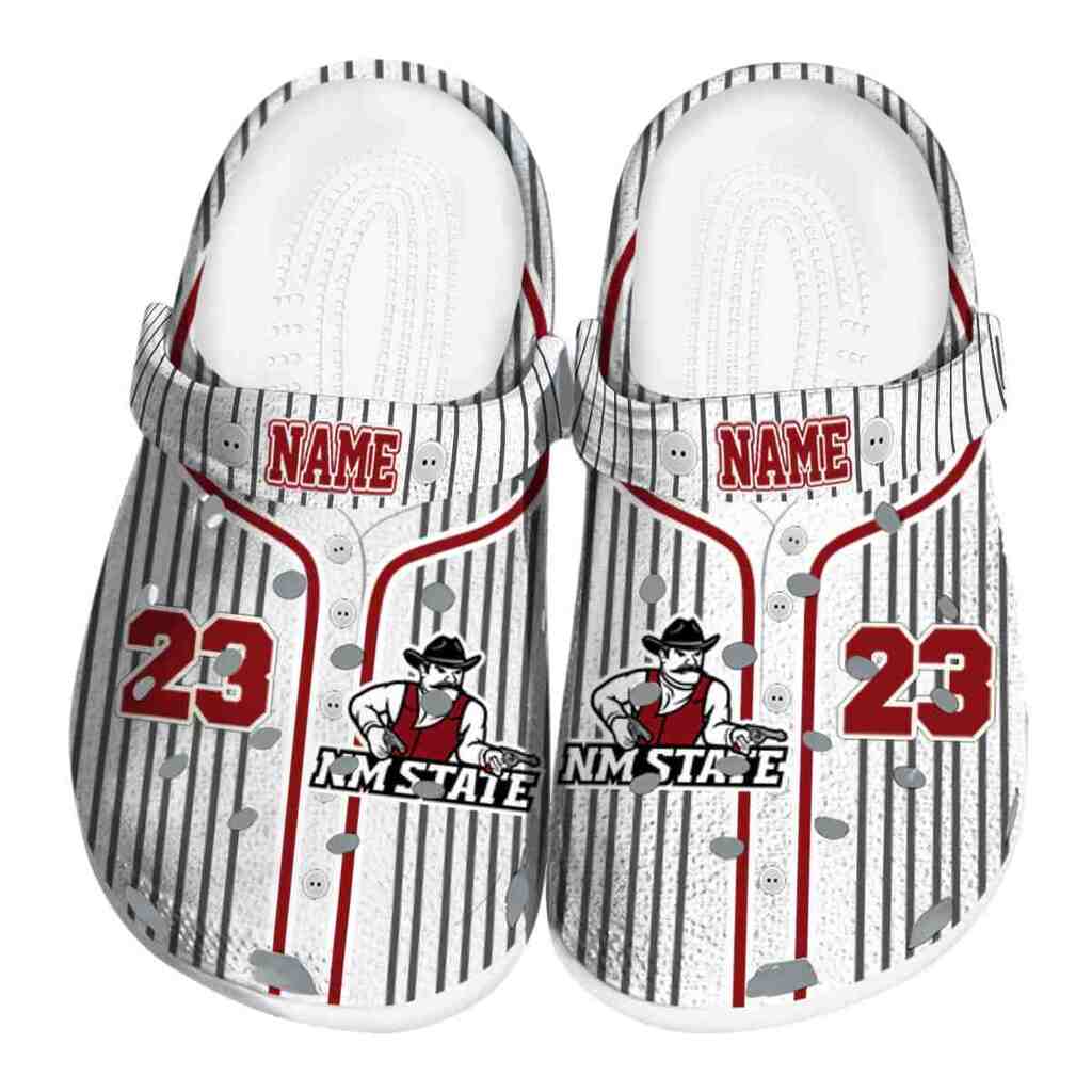 Personalized New Mexico State Aggies Pinstripe Pattern ClogTVC1801711
