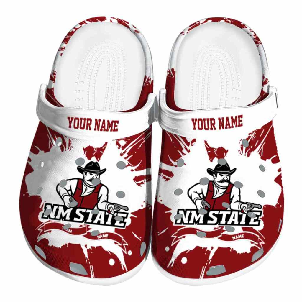 Personalized New Mexico State Aggies Splatter Pattern ClogTVC1801830