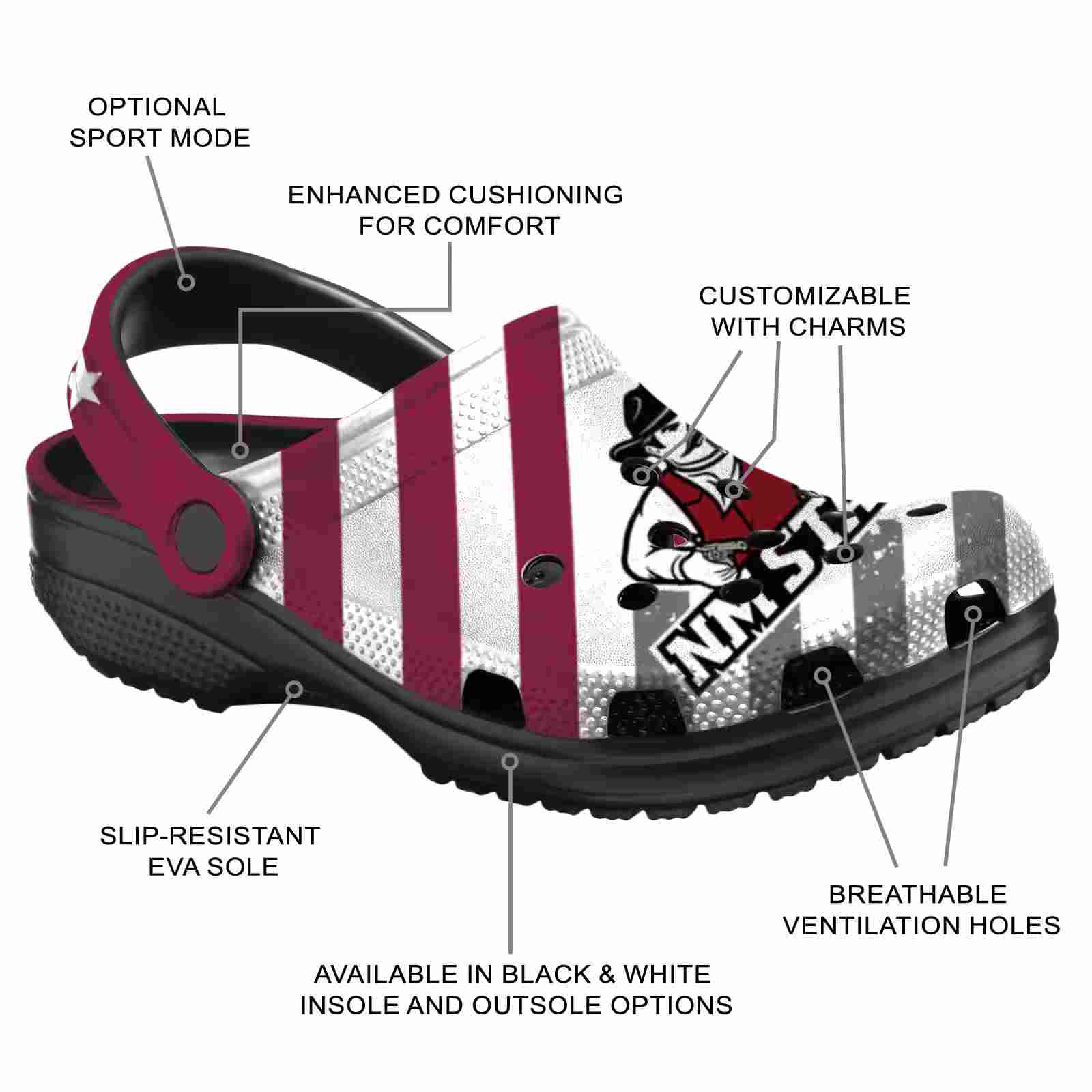 Personalized New Mexico State Aggies Star-Spangled Graphic ClogTVC1801819 - Image 5