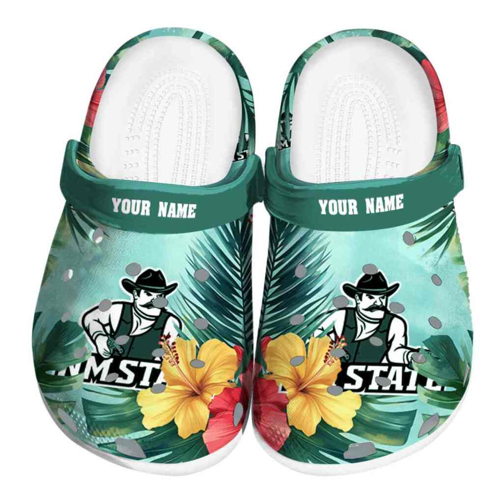 Personalized New Mexico State Aggies Tropical Vibes ClogTVC1801696