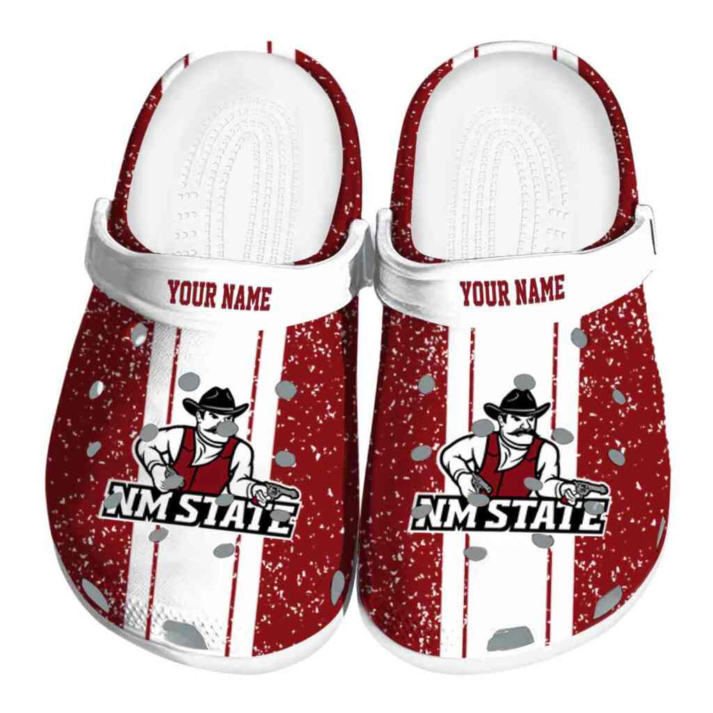 Personalized New Mexico State Aggies Vertical Stripes ClogTVC1801711