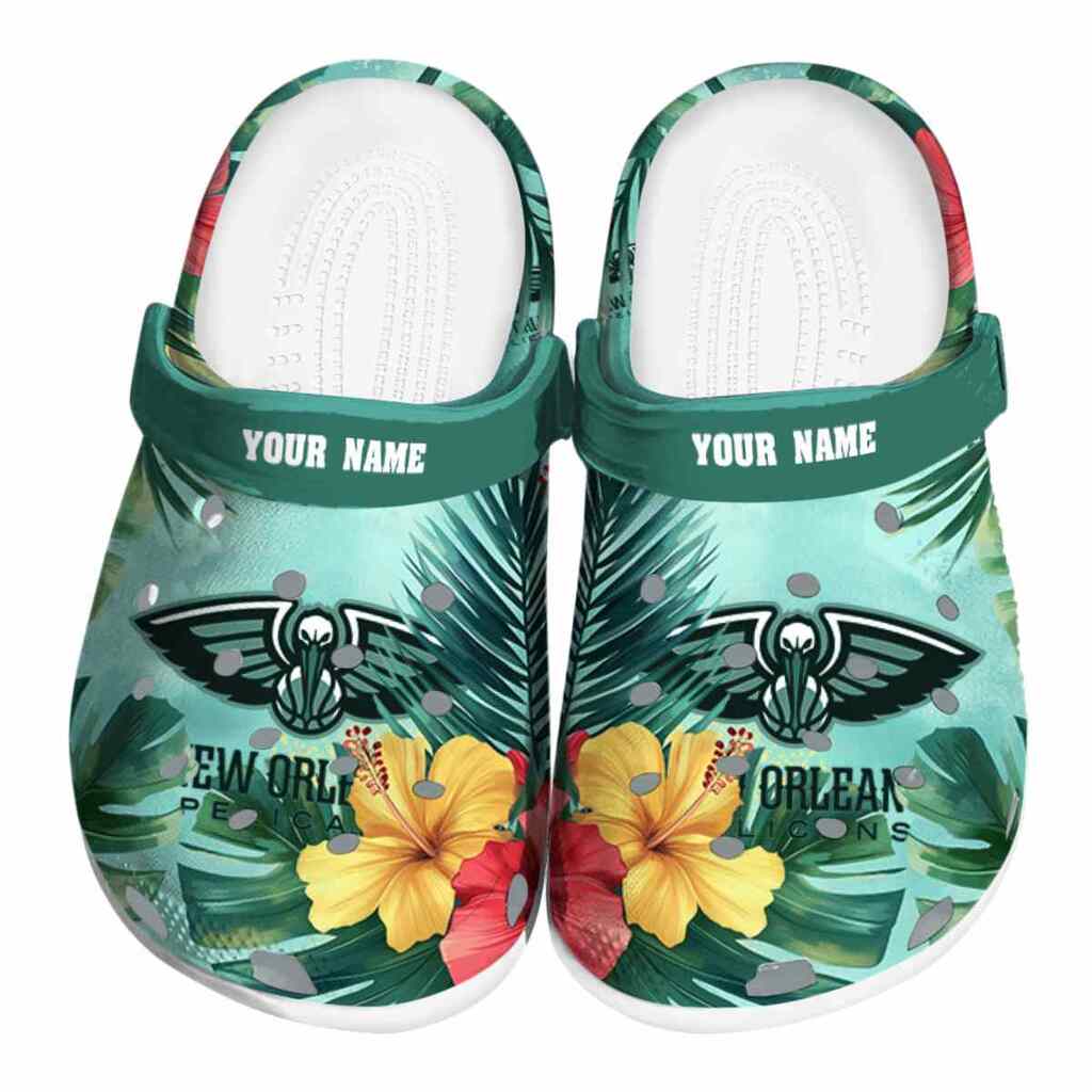 Personalized New Orleans Pelicans Tropical Vibes ClogTVC1801736