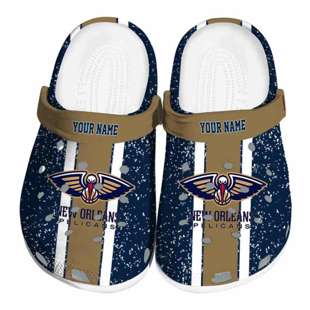 Personalized New Orleans Pelicans Vertical Stripes ClogTVC1801736