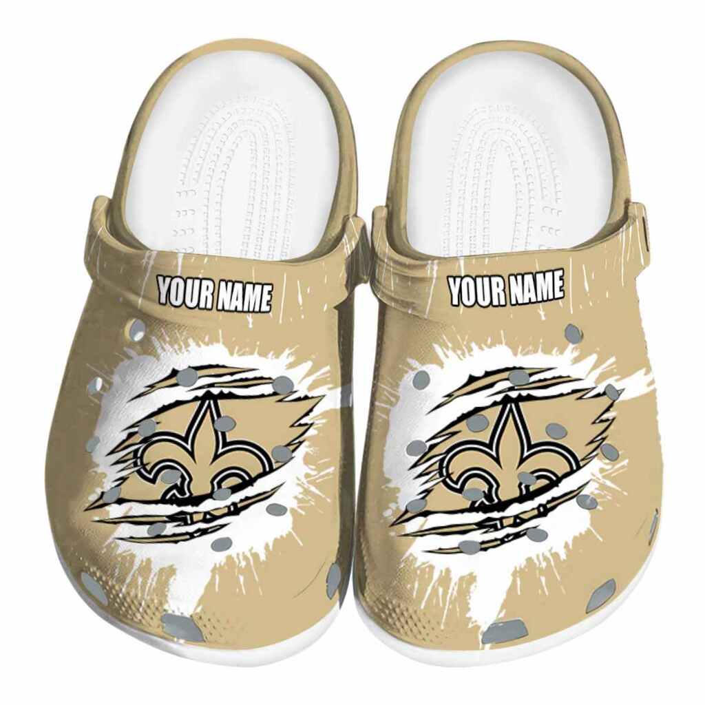 Personalized New Orleans Saints Splash Motif Background ClogTVC180145
