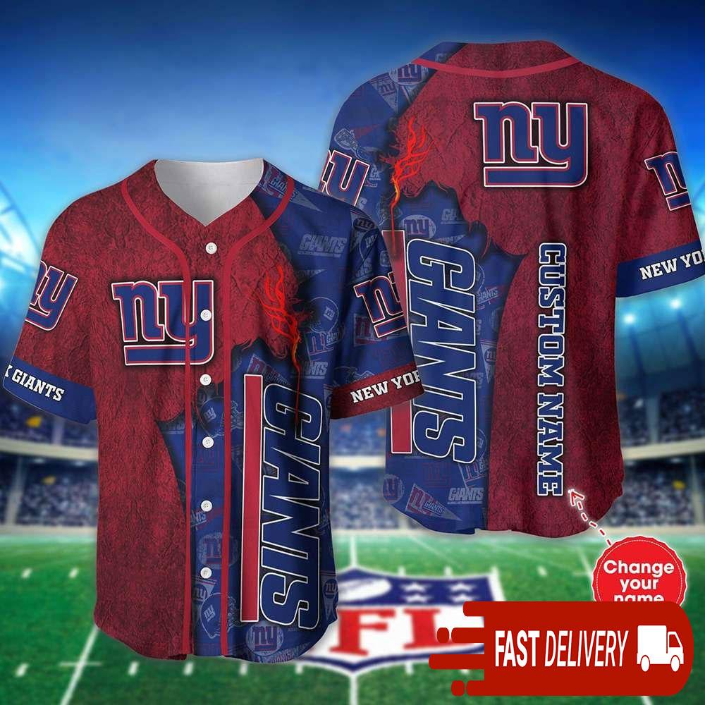 Personalized New York Giants Baseball Jersey Shirt NLF Gifts For Fans