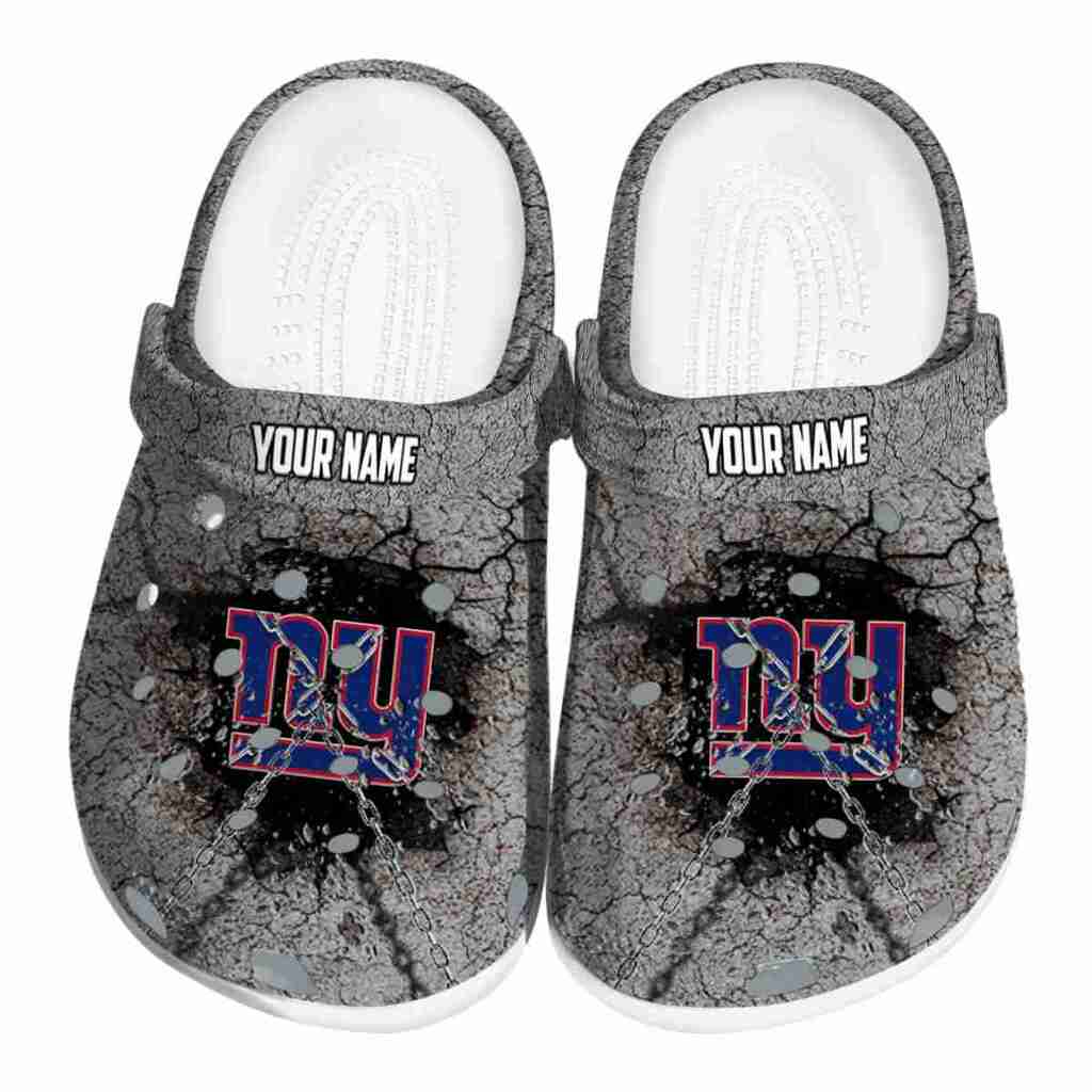Personalized New York Giants Cracked Ground Texture ClogTVC180148