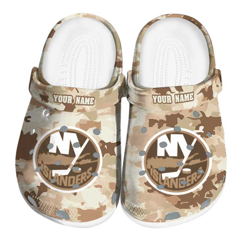 Personalized New York Islanders Desert Camo ClogTVC1801887