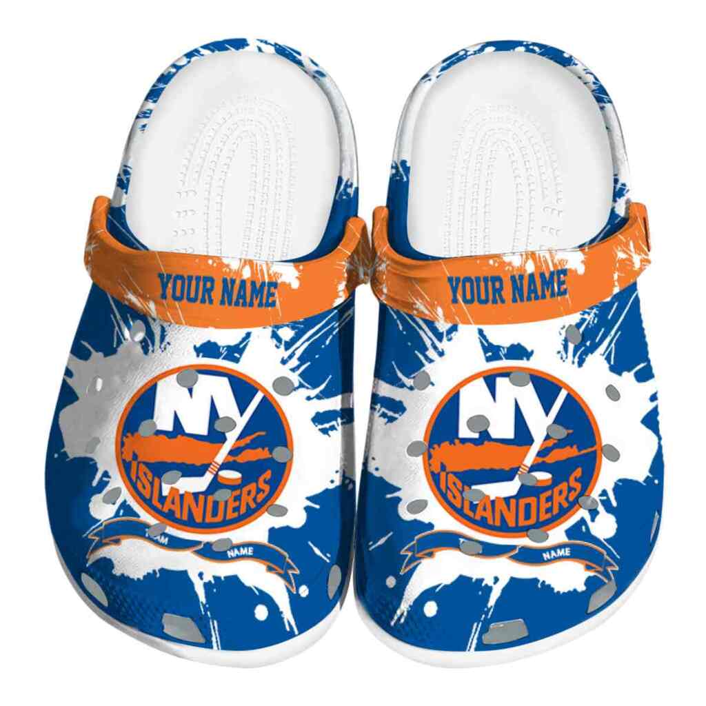 Personalized New York Islanders Splatter Pattern ClogTVC1801853