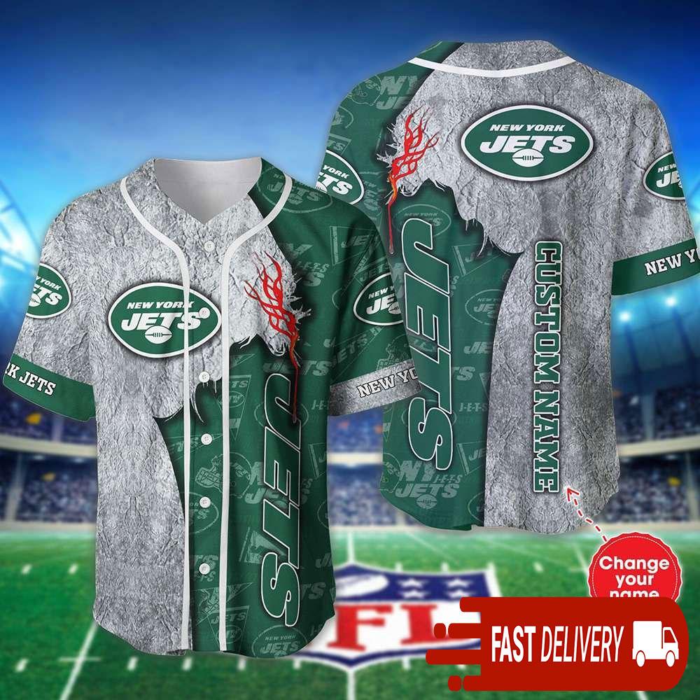 Personalized New York Jets Baseball Jersey Shirt NLF Gifts For Fans