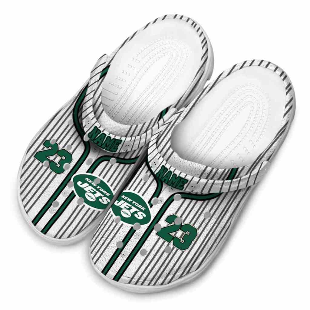 Personalized New York Jets Pinstripe Pattern ClogTVC180151 - Image 4