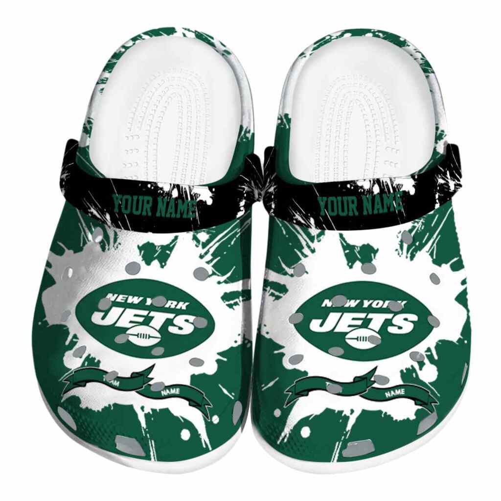 Personalized New York Jets Splatter Pattern ClogTVC180151