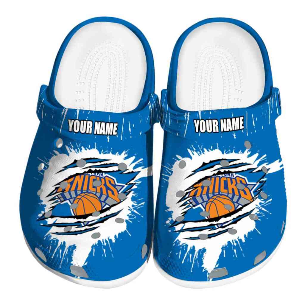 Personalized New York Knicks Splash Motif Background ClogTVC1801920