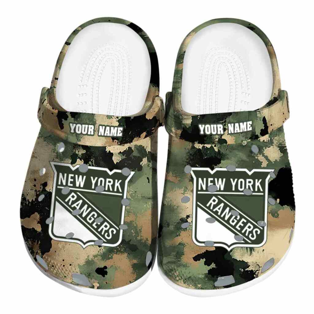 Personalized New York Rangers Camouflage Craze ClogTVC1801886
