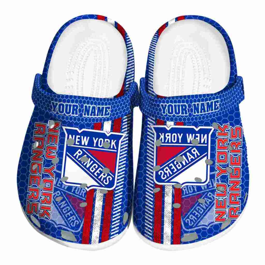 Personalized New York Rangers Contrasting Stripes ClogTVC1801886