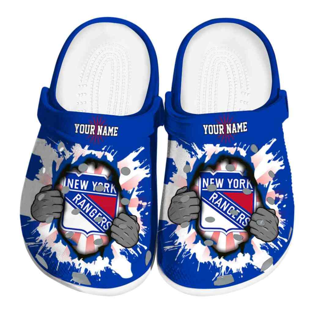 Personalized New York Rangers Gripping Hand ClogTVC1801886