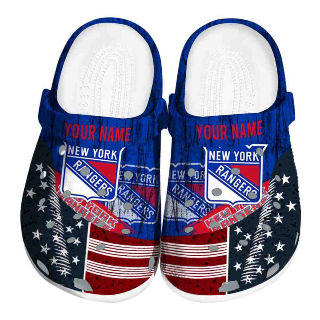 Personalized New York Rangers Star-Spangled Side Pattern ClogTVC1801853