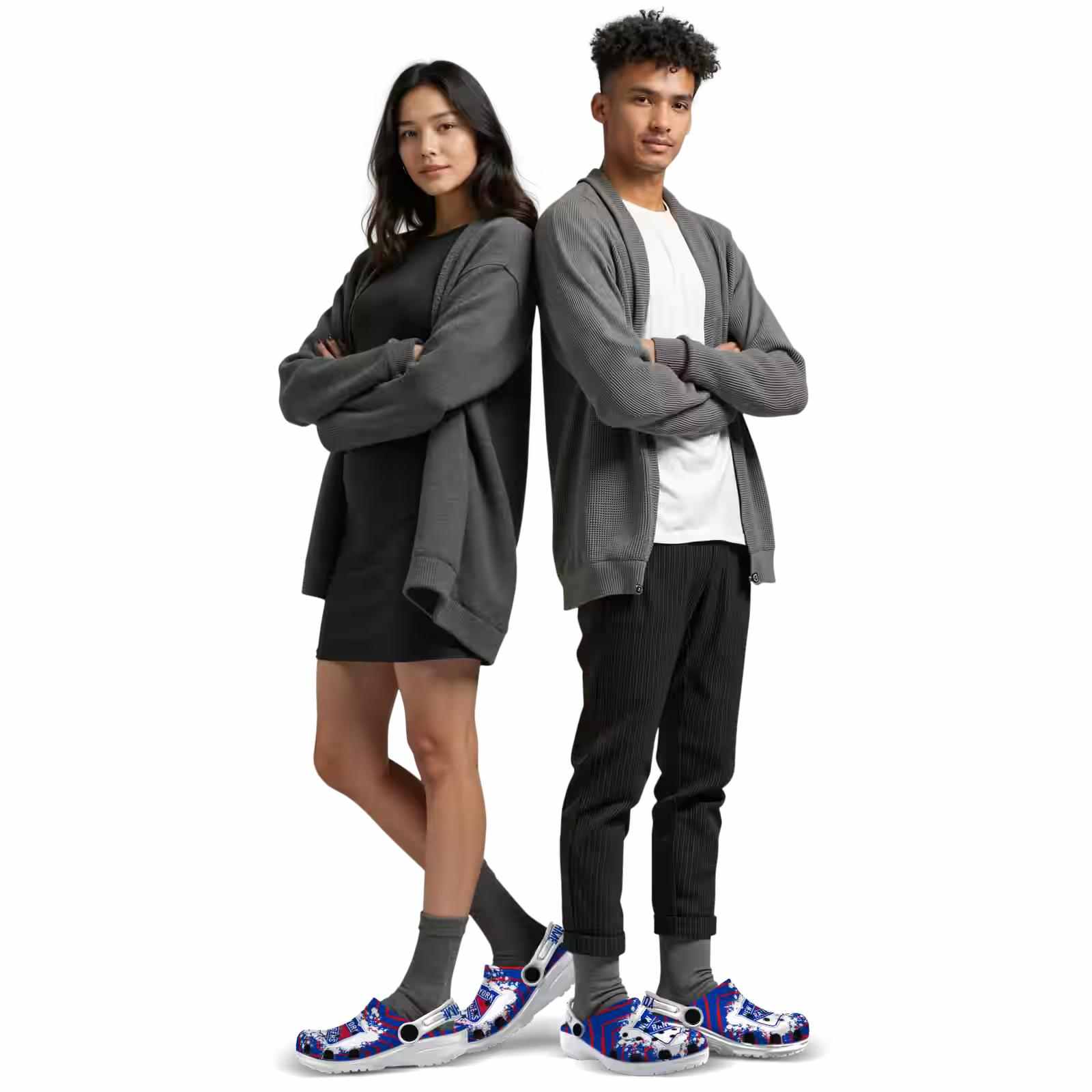 Personalized New York Rangers Zigzag Paint Burst ClogTVC1801889 - Image 7