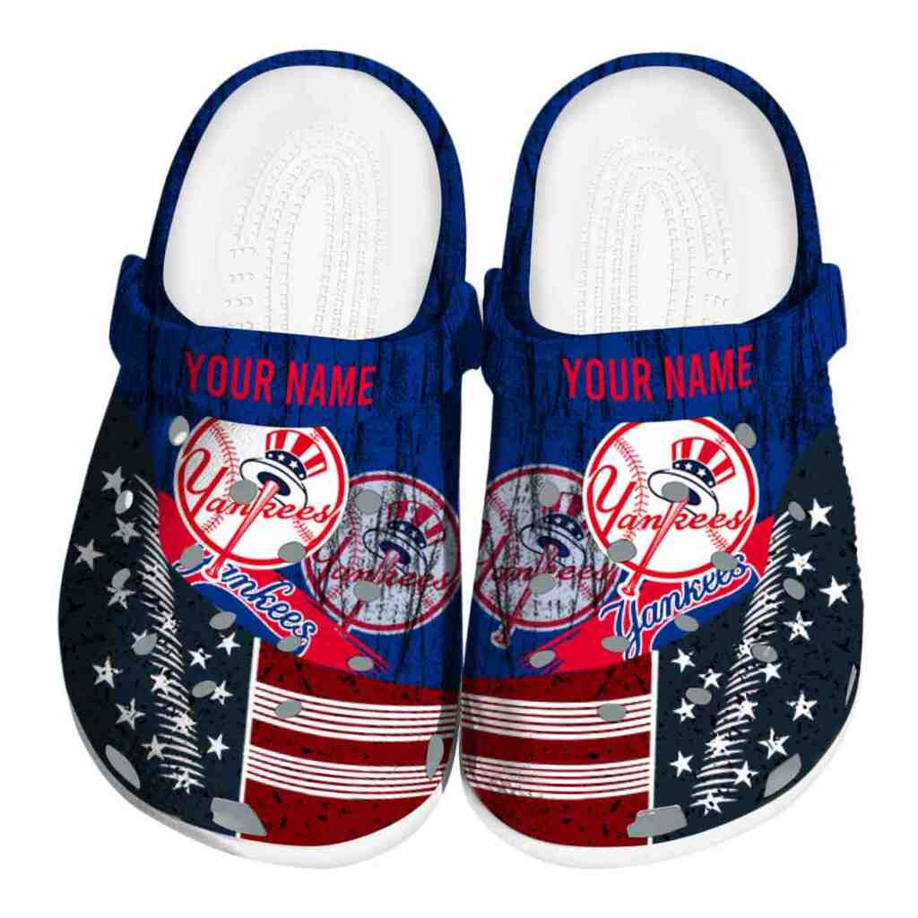Personalized New York Yankees Star-Spangled Side Pattern ClogTVC1801152