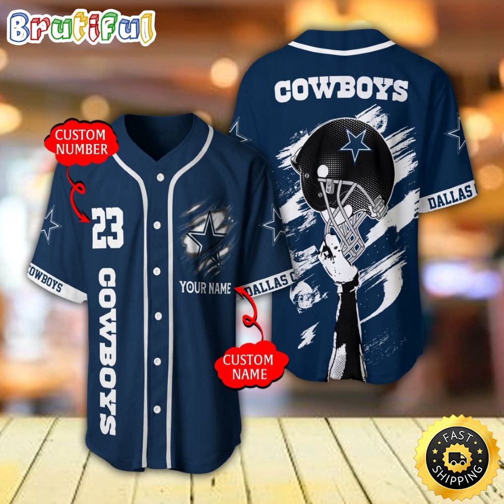 Personalized NLF Dallas Cowboys Baseball Jersey Classic Baseball Jerseys
