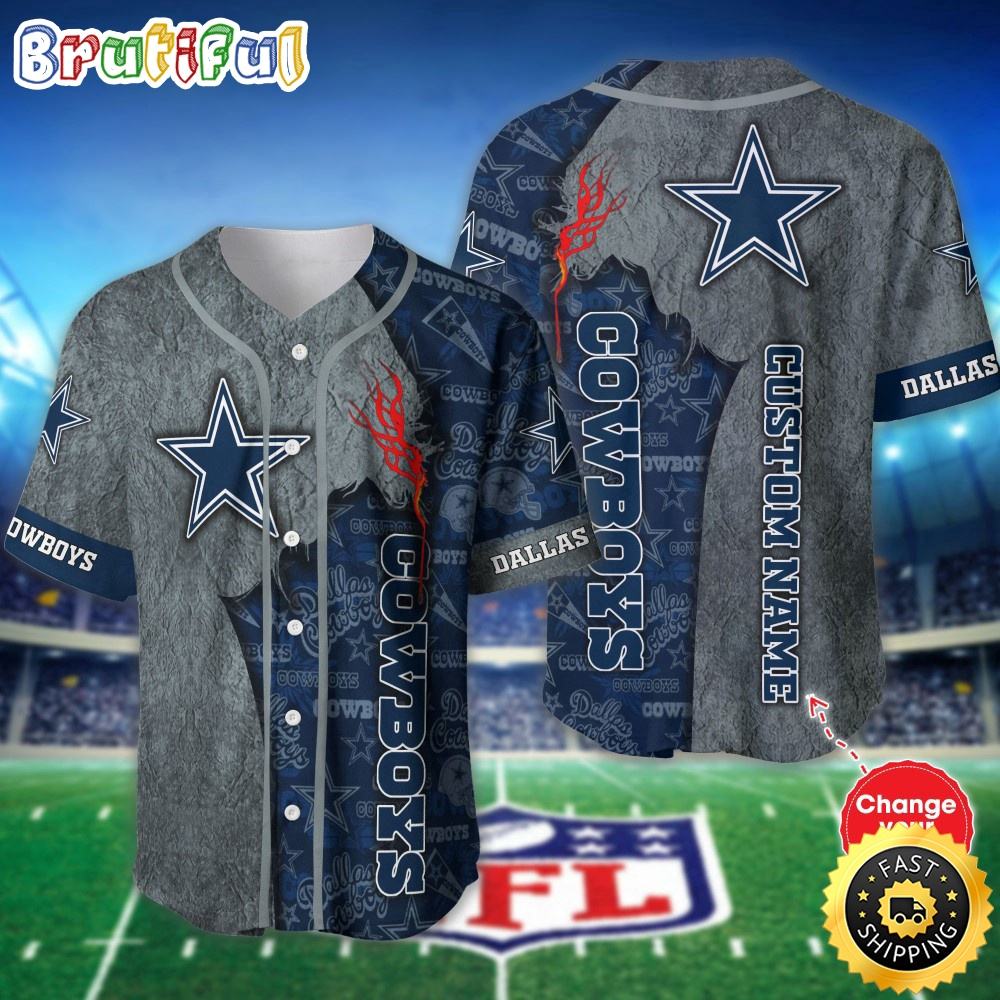 Personalized NLF Dallas Cowboys Baseball Jersey Dynamic Team Shirts