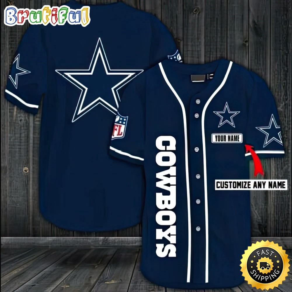 Personalized NLF Dallas Cowboys Baseball Jersey Sporty Team Jerseys