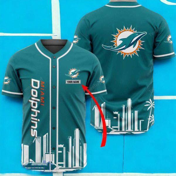 Personalized NLF Miami Dolphins Baseball Jersey Shirt Best Gift For Men And Women