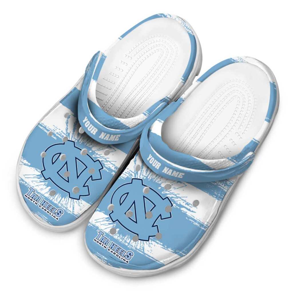 Personalized North Carolina Tar Heels Paint Splatter Graphics ClogTVC180140 - Image 4