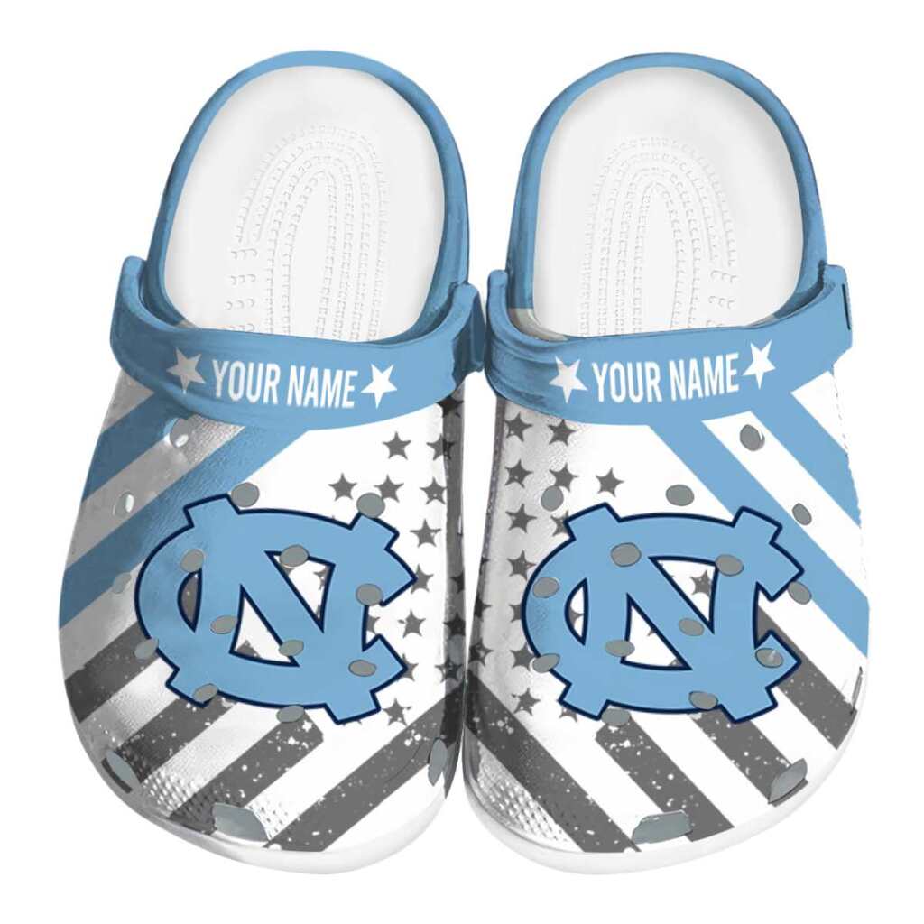 Personalized North Carolina Tar Heels Star-Spangled Graphic ClogTVC180141