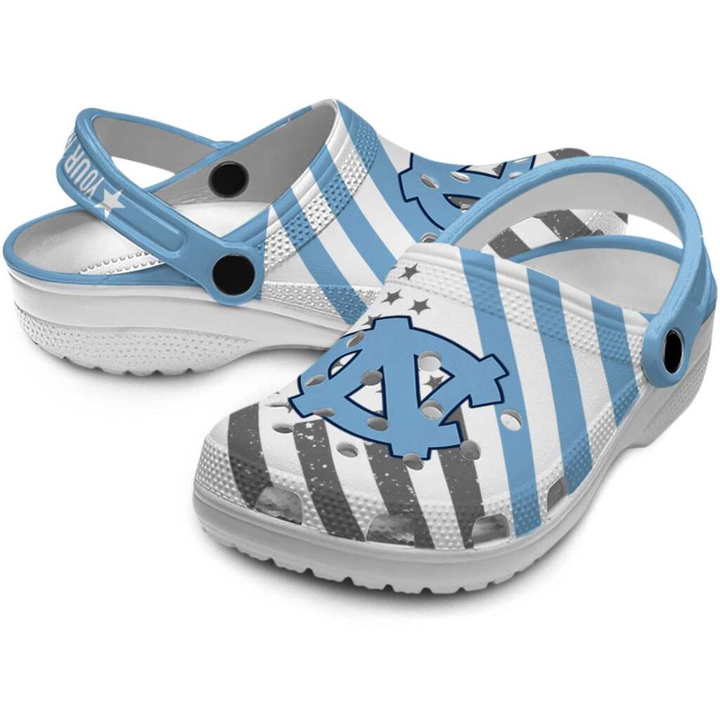Personalized North Carolina Tar Heels Star-Spangled Graphic ClogTVC180141 - Image 3